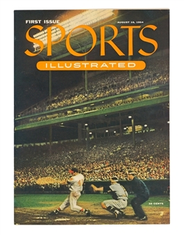 1954 Sports Illustrated First Issue Dated August 16, 1954 in Commemorative Leather Presentation Binder